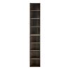 8-Tier Media Tower Rack, CD DVD Slim Storage Cabinet with Adjustable Shelves, Tall Narrow Bookcase Display Bookshelf for Home Office