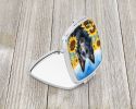 NEW Belgian Sheepdog in Sunflowers Compact Mirror Decorative Travel Makeup Mirror for Women Girls Gifts Pocket Makeup Mirror Folding Handheld