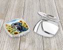 NEW Cane Corso in Sunflowers Compact Mirror Decorative Travel Makeup Mirror for Women Girls Gifts Pocket Makeup Mirror Folding Handheld