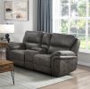 Plush Modern Living Room Sofa Set 2pc Power Reclining Sofa and Loveseat Gray Microfiber Upholstery USB port Solid Wood Frame Furniture