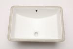 Bathroom Undermount Vessel Sink Pure White Porcelain Ceramic Lavatory Vanity Sink