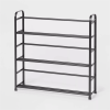 Small Space Metal Shoe Rack Black