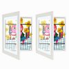 Kids Art Frame Front Opening Wooden Frame Artwork Display Storage Frame Picture Frame Wall Display for Photo Art Projects Picture Children Drawing