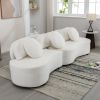 103.9" Modern Living Room Sofa Lamb Velvet Upholstered Couch Furniture for Home or Office,